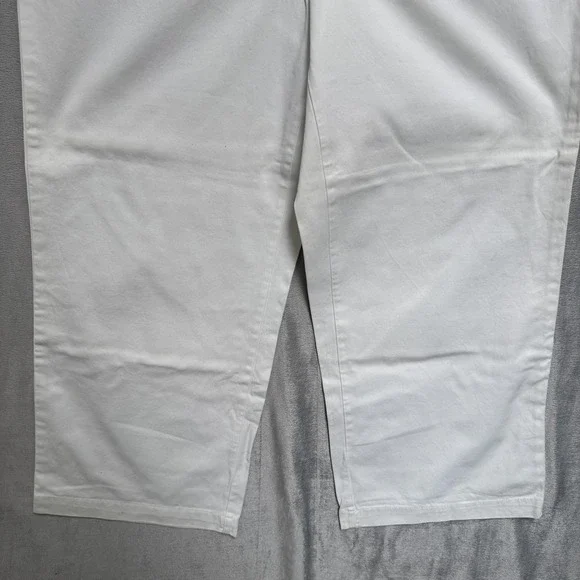 Calvin Klein Jeans Jeans Womens 10 White Cropped Regiment Twill Relaxed Fit - Picture 3 of 16